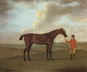 Francis Sartorius The Racehorse 'Basilimo' Held by a Groom on a Racecourse Sweden oil painting artist